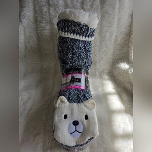 Cuddl Duds Critter Socks with Bear Design